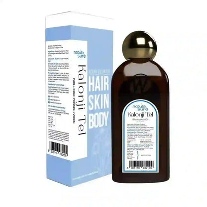 Nature Sure Kalonji Tel Cold-Pressed Black Seed Oil for Hair, Skin and Health - 150ml