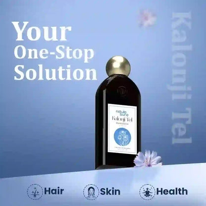 Nature Sure Kalonji Tel Cold-Pressed Black Seed Oil for Hair, Skin and Health - 150ml