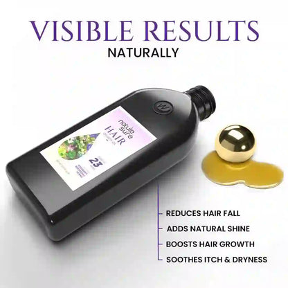 Nature Sure Hair Growth Oil with Rosemary, Bhringraj and Henna For Natural Hair Darkening