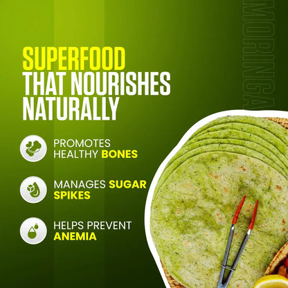 Nature Sure Moringa Leaf Atta Mix Powder for Iron and Calcium Deficiency - 200g