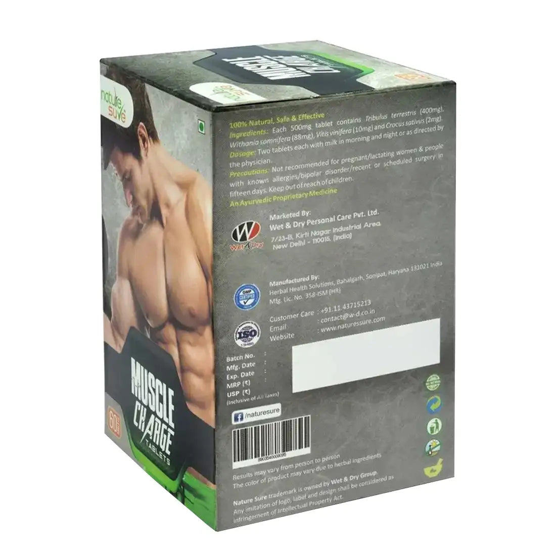 Nature Sure Muscle Charge Tablets For Muscle Strength and Protein Absorption