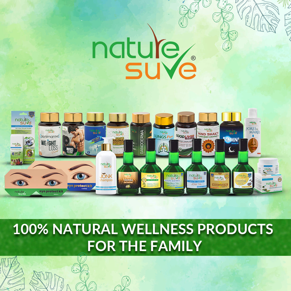 Nature Sure Pores and Marks Facial Oil with SPF 50 Sunscreen, Natural Skin Glow and Ultralight Face Care