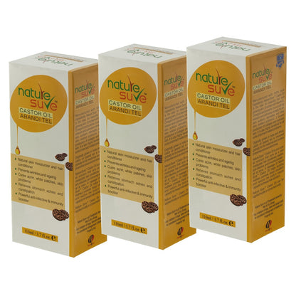 Nature Sure™ Castor Oil (Ricinus communis) – Therapeutic Carrier Oil for Skin, Hair and Health