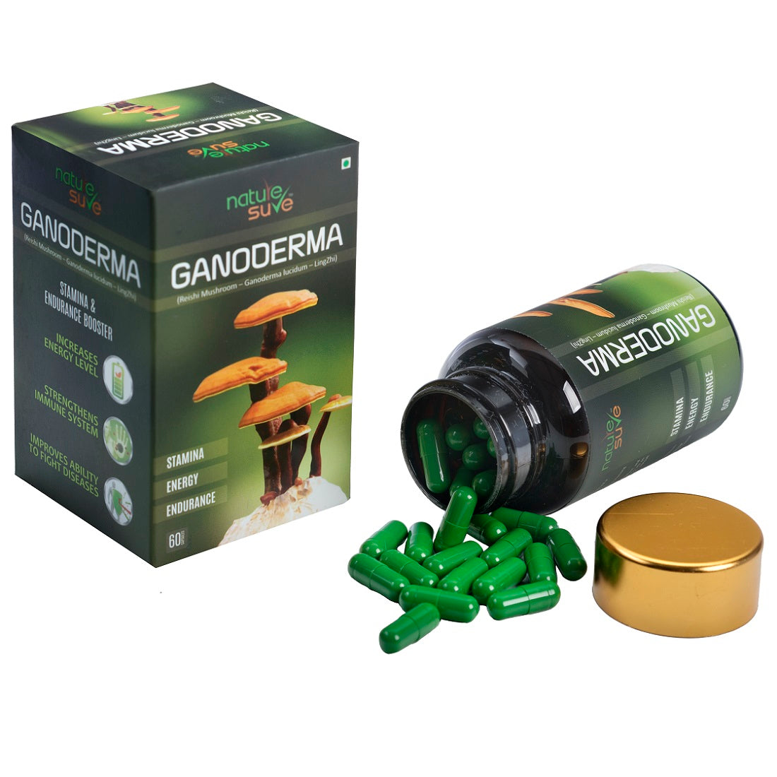 Nature Sure™ Ganoderma Capsules - for Stamina & Endurance in Men & Women