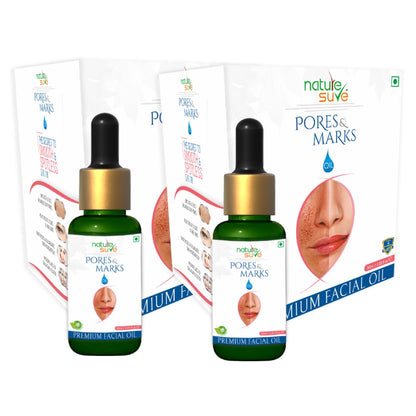 Nature Sure Pores and Marks Facial Oil with SPF 50 Sunscreen, Natural Skin Glow and Ultralight Face Care